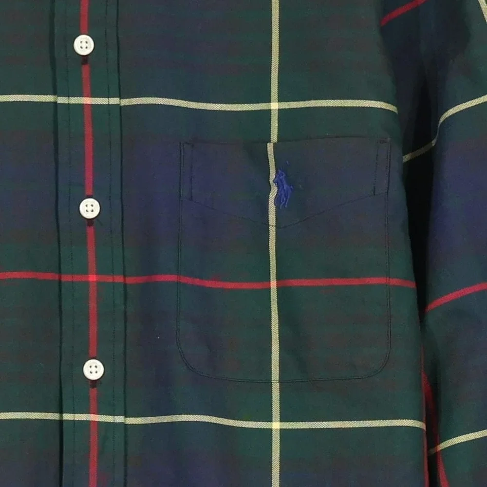 Polo Ralph Lauren Plaid Shirt Mens M Green Classic Fit Preppy Heritage $130 NWT